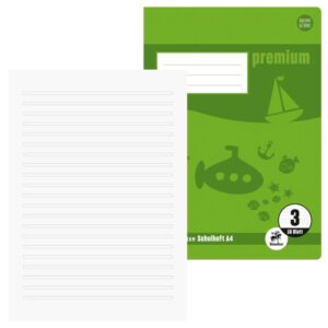 Staufen® Schulheft Premium Lineatur 3 liniert DIN A4 ohne Rand, 16 Blatt