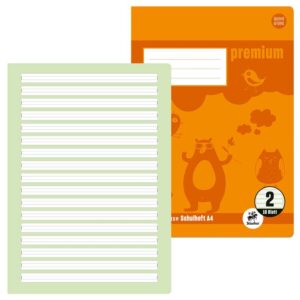 Staufen® Schulheft Premium Lineatur 2 liniert DIN A4 ohne Rand, 16 Blatt