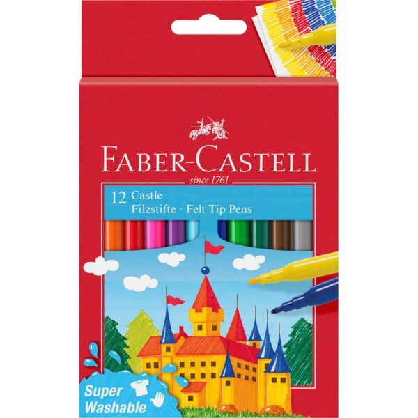FABER-CASTELL Filzstifte farbsortiert, 12 St.