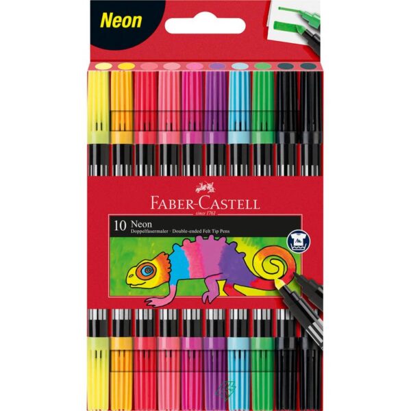 FABER-CASTELL Neon Filzstifte farbsortiert, 10 St.