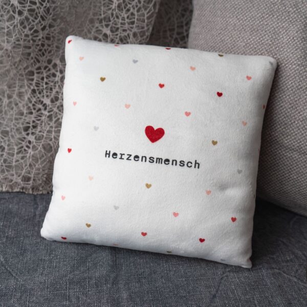 Plüschkissen »Herzensmensch«